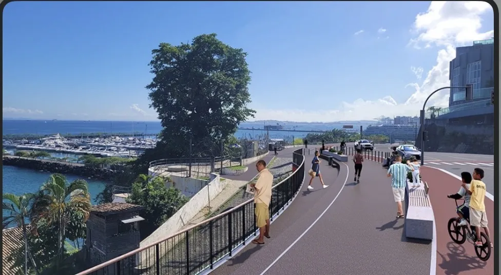 Avenida Contorno ganhará ciclovia, mirante e novo calçadão em Salvador